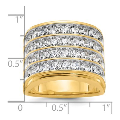 Men's 14K Yellow Gold 4-Row Ring Mounting – view 8