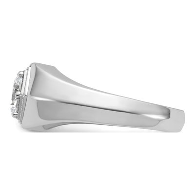 Men's 14K White Gold 1 ct tw Lab-Grown Diamond Beaded Ring – view 3