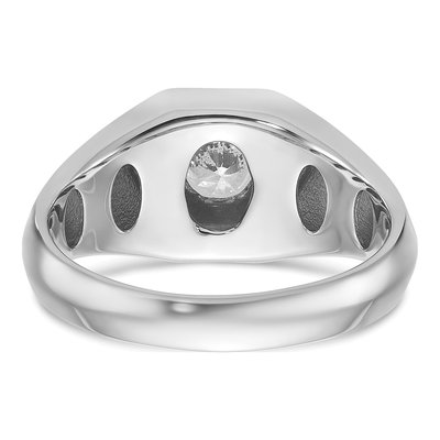 Men's 14K White Gold 1 ct tw Lab-Grown Diamond Beaded Ring – view 5
