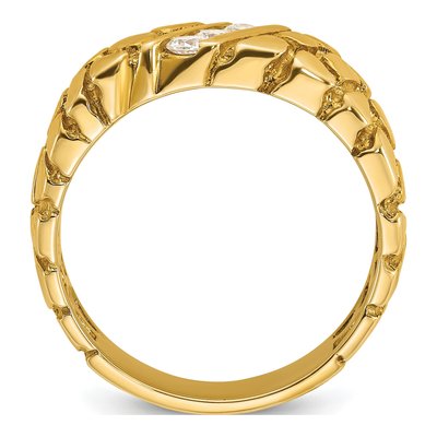 IB Goodman 14K Yellow Gold Men's Nugget Ring Mount – view 2