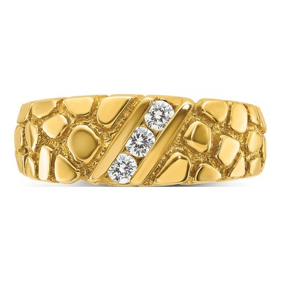 IB Goodman 14K Yellow Gold Men's Nugget Ring Mount – view 6