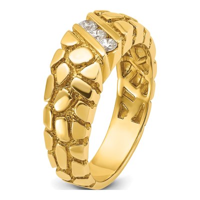 IB Goodman 14K Yellow Gold Men's Nugget Ring Mount – view 8