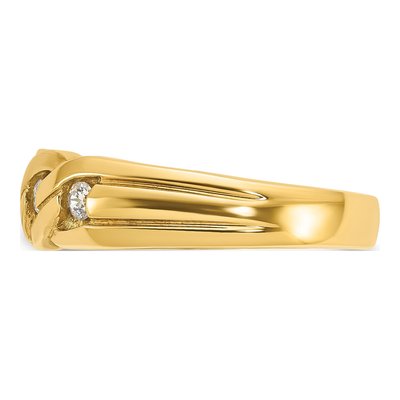 Men's 14K Yellow Gold Diamond Link Ring Mounting – view 5