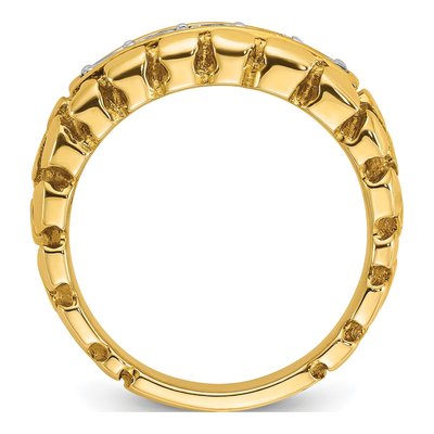 Men's 14K Yellow Gold Diamond Ring Mounting – view 2
