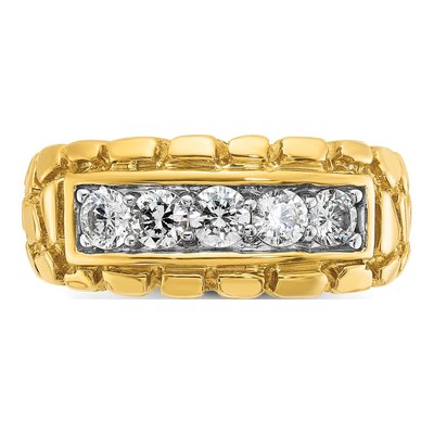 Men's 14K Yellow Gold Diamond Ring Mounting – view 6