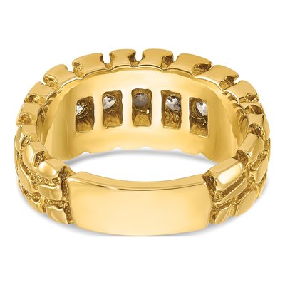 Men's 14K Yellow Gold Diamond Ring Mounting – view 7