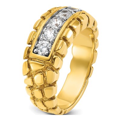 Men's 14K Yellow Gold Diamond Ring Mounting – view 8
