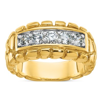 Men's 14K Yellow Gold Diamond Ring Mounting