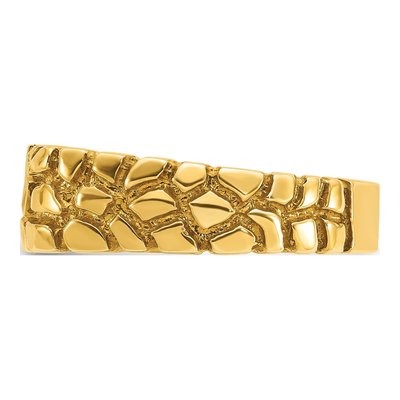Men's 14K Yellow Gold Diamond Nugget Ring Mounting – view 5