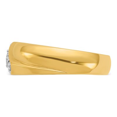 Men's 14K Yellow Gold 4-Diamond Ring Mounting – view 5