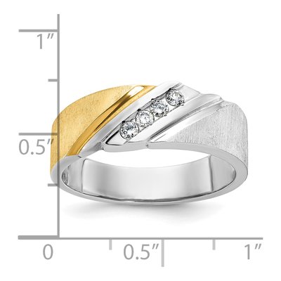 Men's 14K Two-Tone Gold Diamond Ring Mounting – view 3