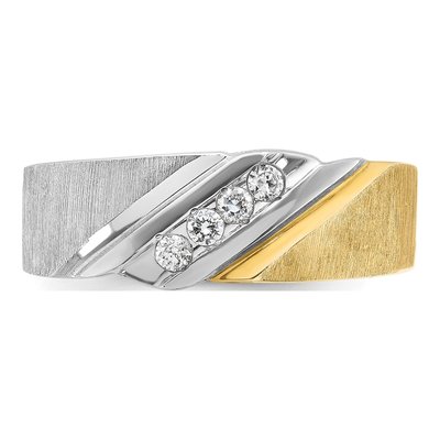 Men's 14K Two-Tone Gold Diamond Ring Mounting – view 6