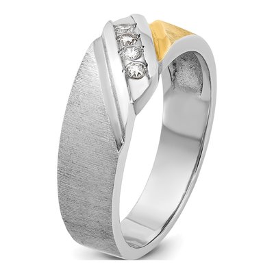 Men's 14K Two-Tone Gold Diamond Ring Mounting – view 8