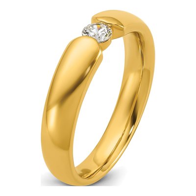 Men's 14K Yellow Gold 1/4 ct tw Diamond Ring – view 8