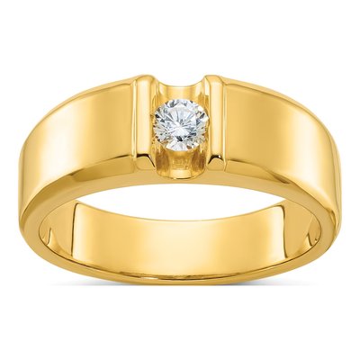Men's 14K Yellow Gold Diamond Ring Mounting