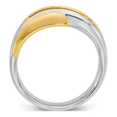 Men's 14K Two-Tone Gold 7-Stone Ring Mounting – view 2