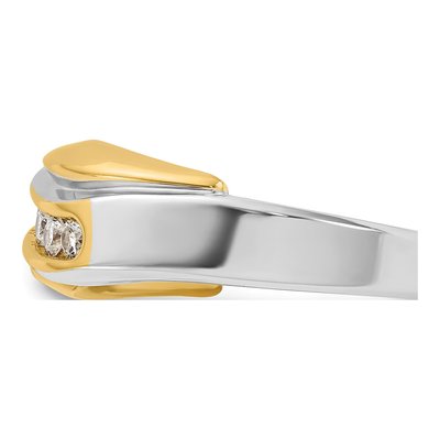 Men's 14K Two-Tone Gold 7-Stone Ring Mounting – view 5