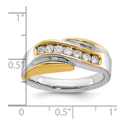 Men's 14K Two-Tone Gold 1/2 ct tw Diamond 7-Stone Ring – view 3