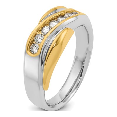 Men's 14K Two-Tone Gold 1/2 ct tw Diamond 7-Stone Ring – view 8