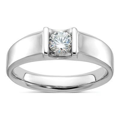 Men's 14K White Gold 1/2 ct tw Lab-Grown Diamond Ring