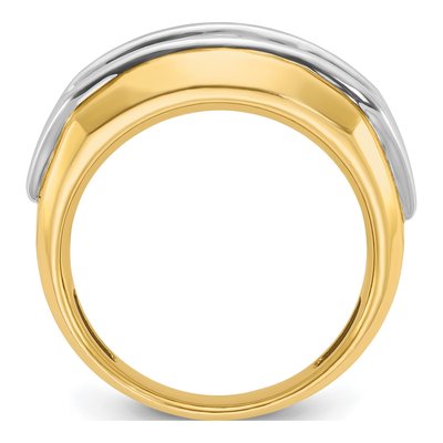 Men's 14K Two-Tone Gold 5-Stone Diamond Ring Mounting – view 2