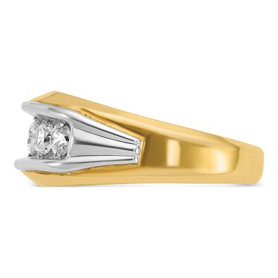Men's 14K Two-Tone Gold 5-Stone Diamond Ring Mounting – view 5