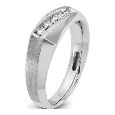 Men's 14K White Gold 5-Stone Ring Mounting – view 8