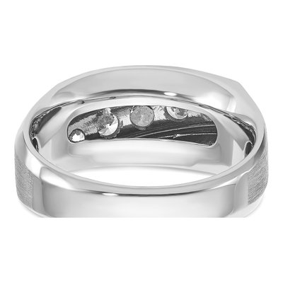 Men's 14K White Gold 5-Stone Diamond Ring Mounting – view 7