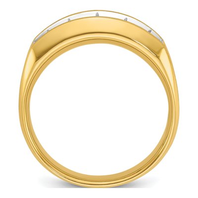 Men's 14K Yellow Gold 5-Stone Diamond Ring Mounting – view 2