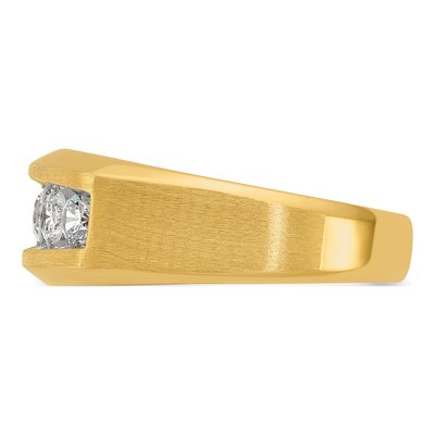 Men's 14K Yellow Gold 5-Stone Diamond Ring Mounting – view 5