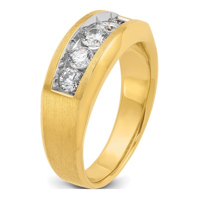 Men's 14K Yellow Gold 5-Stone Diamond Ring Mounting – view 8