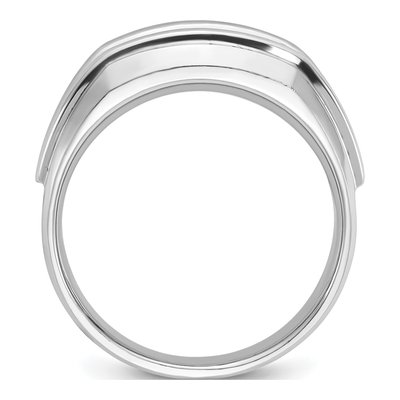 Men's 14K White Gold 3-Stone Ring Mounting – view 2