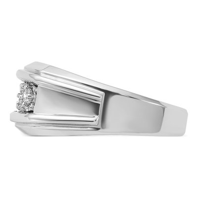 Men's 14K White Gold 3-Stone Ring Mounting – view 5