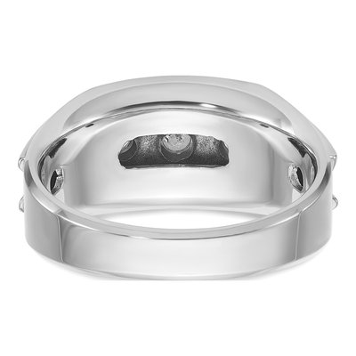 Men's 14K White Gold 3-Stone Ring Mounting – view 7