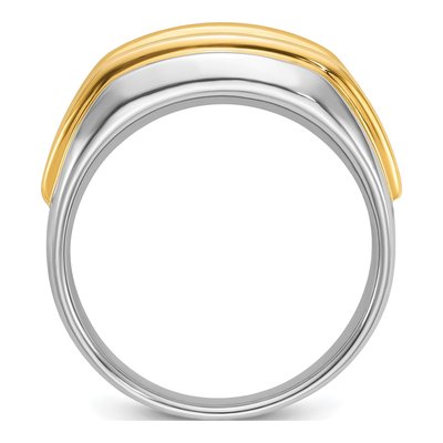 Men's 14K Two-Tone Gold Diamond Ring Mounting – view 2