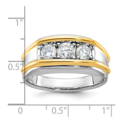 Men's 14K Two-Tone Gold Diamond Ring Mounting – view 3