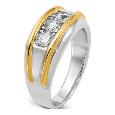 Men's 14K Two-Tone Gold Diamond Ring Mounting – view 8