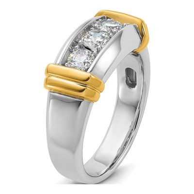 Men's 14K Two-Tone Gold 1 ct tw Lab-Grown Diamond Ring – view 6
