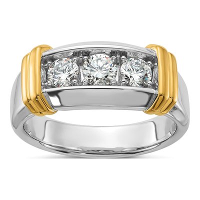 Men's 14K Two-Tone Gold 1 ct tw Lab-Grown Diamond Ring