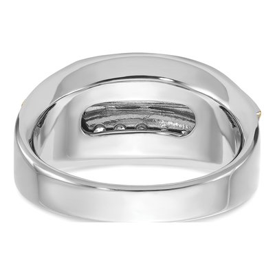 Men's 14K Two-Tone Gold 2-Row Diamond Ring Mounting – view 7