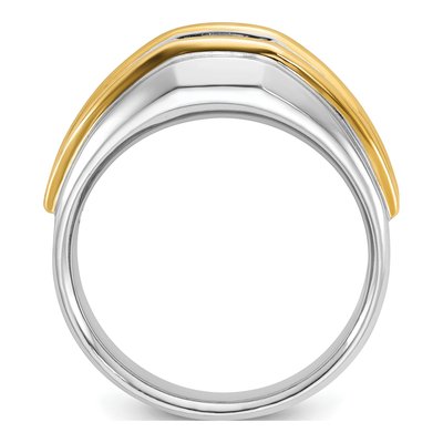 Men's 14K Two-Tone Gold 1/2 ct tw Lab-Grown Diamond Ring – view 2