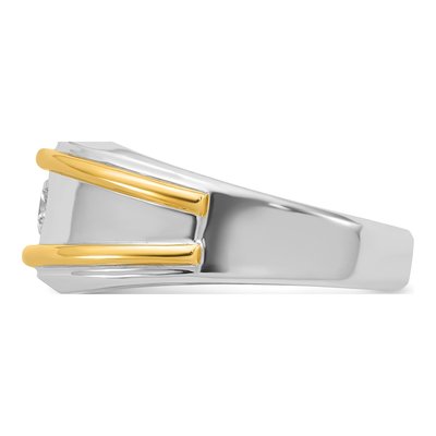 Men's 14K Two-Tone Gold 1/2 ct tw Lab-Grown Diamond Ring – view 3