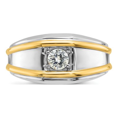 Men's 14K Two-Tone Gold 1/2 ct tw Lab-Grown Diamond Ring – view 4