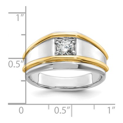 Men's 14K Two-Tone Gold 1/2 ct tw Lab-Grown Diamond Ring – view 7