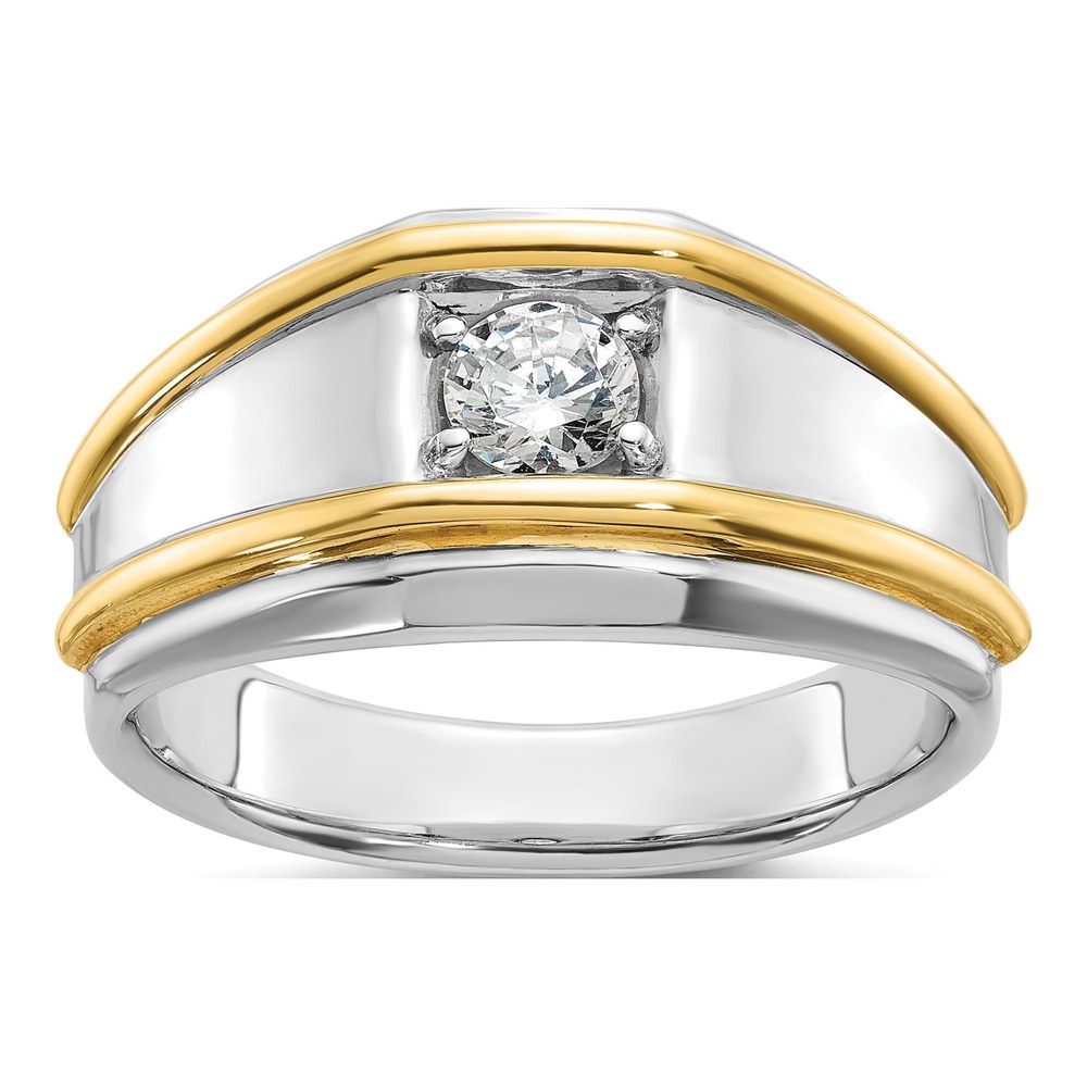 Men's 14K Two-Tone Gold 1/2 ct tw Lab-Grown Diamond Ring