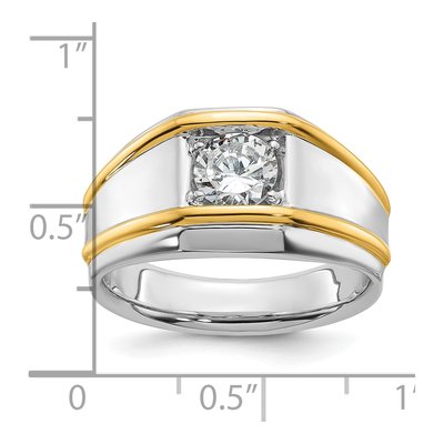 Men's 14K Two-Tone Gold 1 ct tw Lab-Grown Diamond Solitaire Ring – view 3