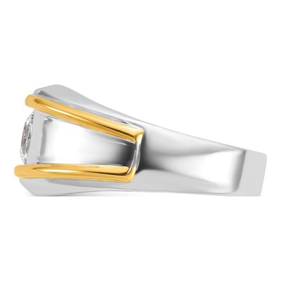 Men's 14K Two-Tone Gold 1 ct tw Lab-Grown Diamond Solitaire Ring – view 5
