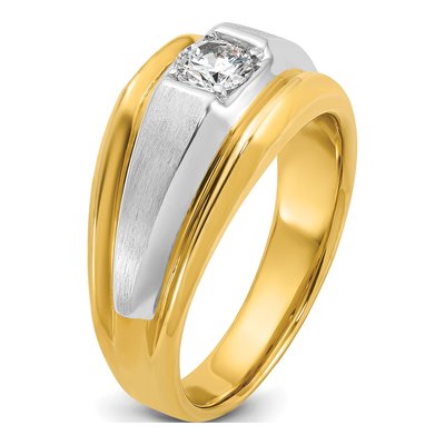 Men's 14K Two-Tone Gold Diamond Ring Mounting – view 7