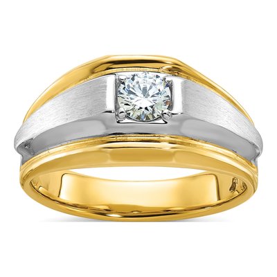 Men's 14K Two-Tone Gold Diamond Ring Mounting
