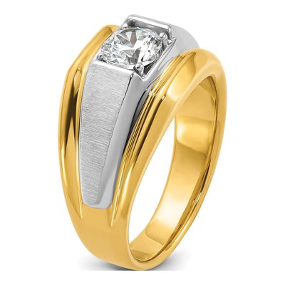 Men's 14K Two-Tone Gold 1 ct tw Lab-Grown Diamond Ring – view 6